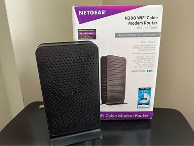 NETGEAR C3000-100NAS N300 (8x4) WiFi DOCSIS 3.0 Cable Modem Router (C3000)