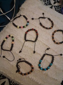 Adjustable beaded bracelets handmade