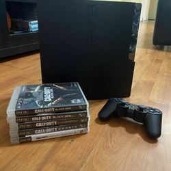 PS3 Slim 160GB with 5 Games
