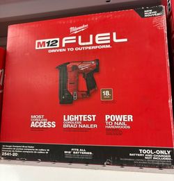 Milwaukee new 18ga Brad nailer fuel 12M