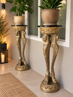 Tall plant stand pedestal