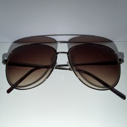 Brown Aviator Glasses For Women With Rhinestone Accents