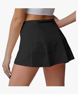 Women's High-Waisted Pleated Tennis Skirt with Pockets – Athletic Golf Skort with Built-in Shorts for Casual Wear and Workouts