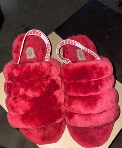 Uggs Slippers Ribbon Red