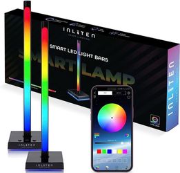 Smart LED Light Bars for Desk, LED Lights for Gaming Setup with 210 Different Light Modes & Gaming Headset Hook, Gaming LED Lights Include Extended Co