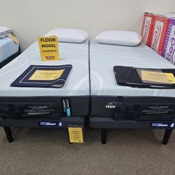 TempurPedic PROSMART TXL Bases With PROADAPT Medium TXL Mattresses. 
