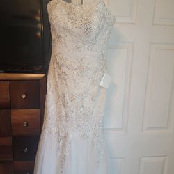 white Wedding Dress Size 10
