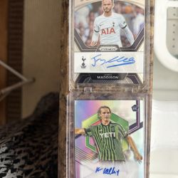 Soccer Autographed 2 Card Lot