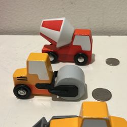 Wood Construction Vehicles Toys