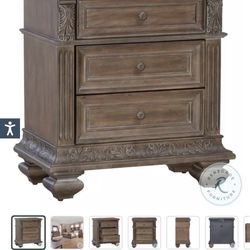 Carlisle Court Chestnut 3 Drawer Nightstand