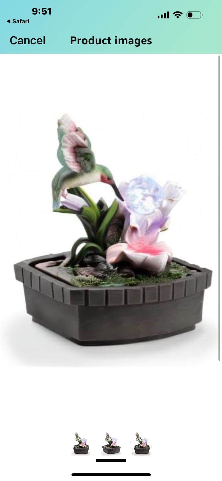 New Humming bird table fountain decoration