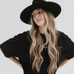 Gigi pip Emory black felt hat size 55