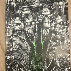 TMNT 2 Black & White NYCC Variant Ninja Turtles Poster Print 