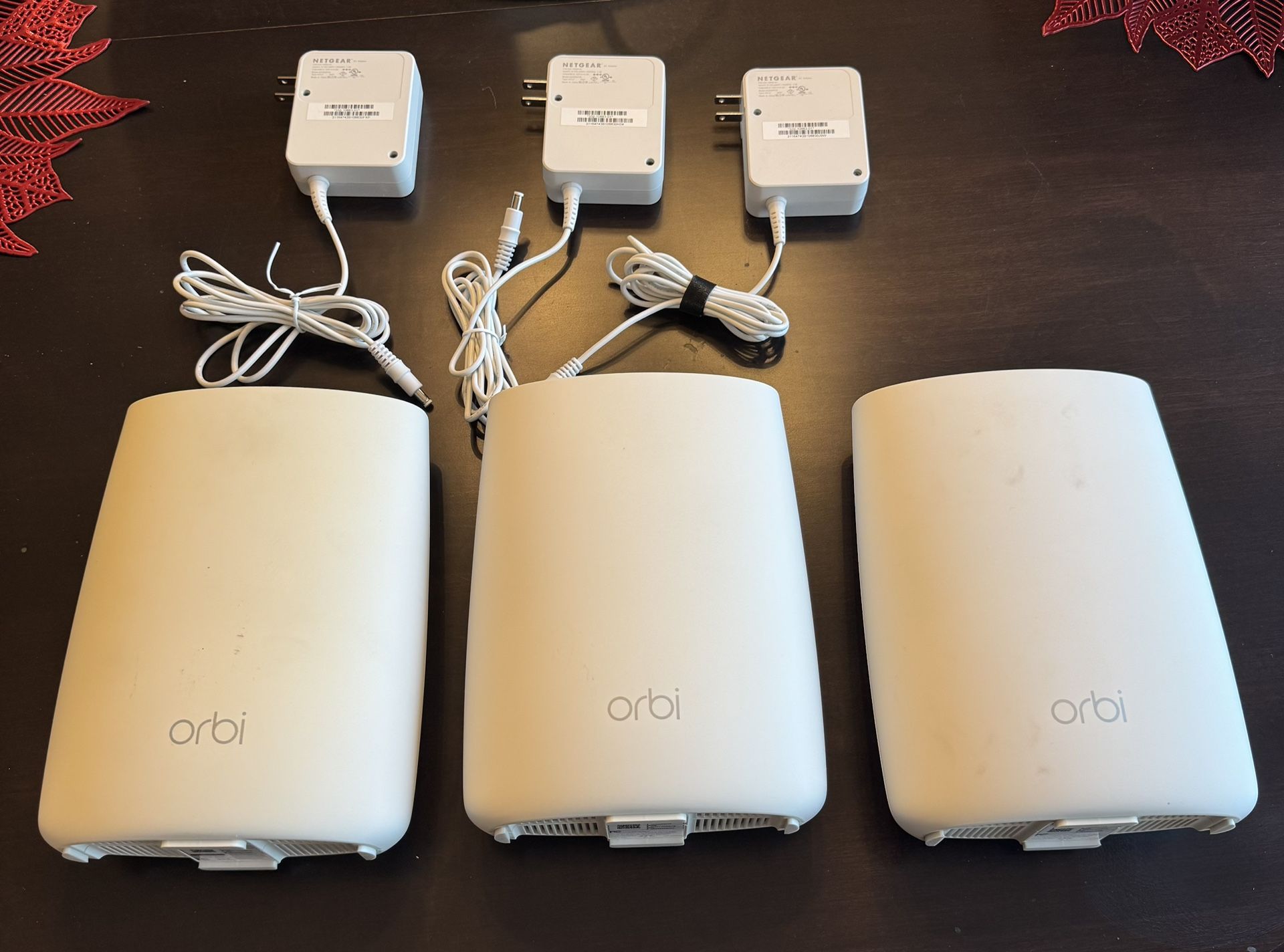 Orbi AC3000 Whole House Tri-Band Mesh Wifi Router + 2 satellites (3 units)