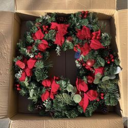 Christmas Wreath 36” with lights