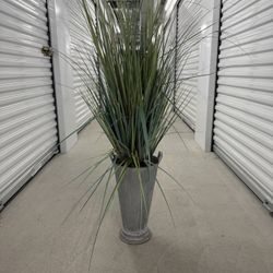 House of Silk Flowers/ Artificial Grass in Galvanized Farmhouse Bucket (5 Ft Tall)