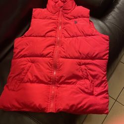 Red Polo Puffer Vest Size Medium