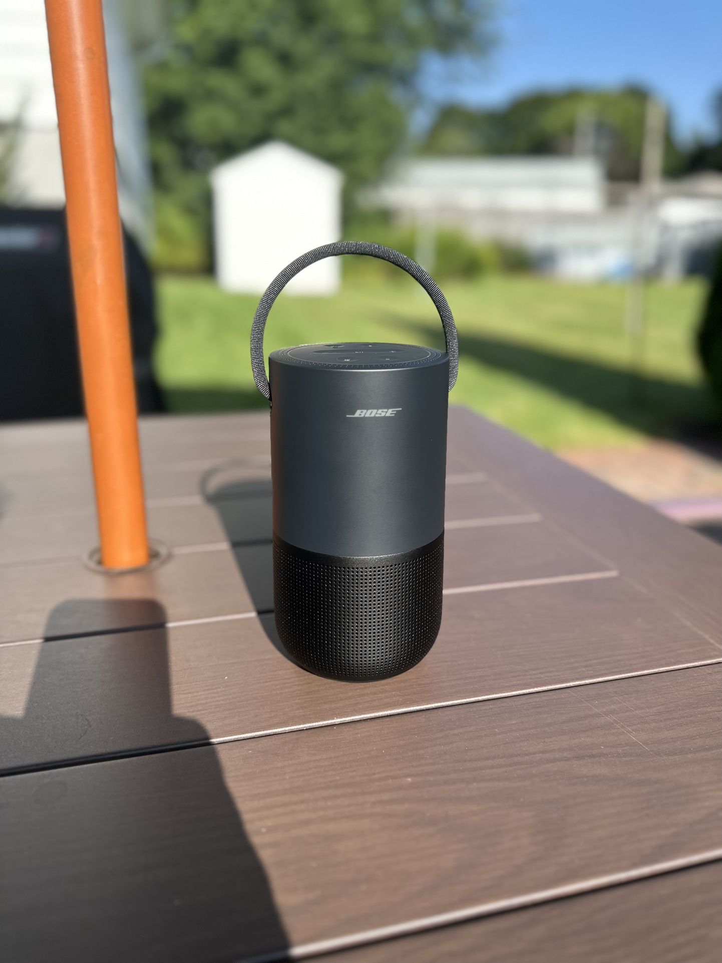 Bose-Portable Smart Speaker With Built In WiFi, Bluetooth, Google Assis, Alexa Voice-Triple Black