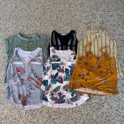 Women’s XS Tank Tops Short Sleeve Lot Of 6