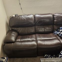 Genuine Leather Couch 
