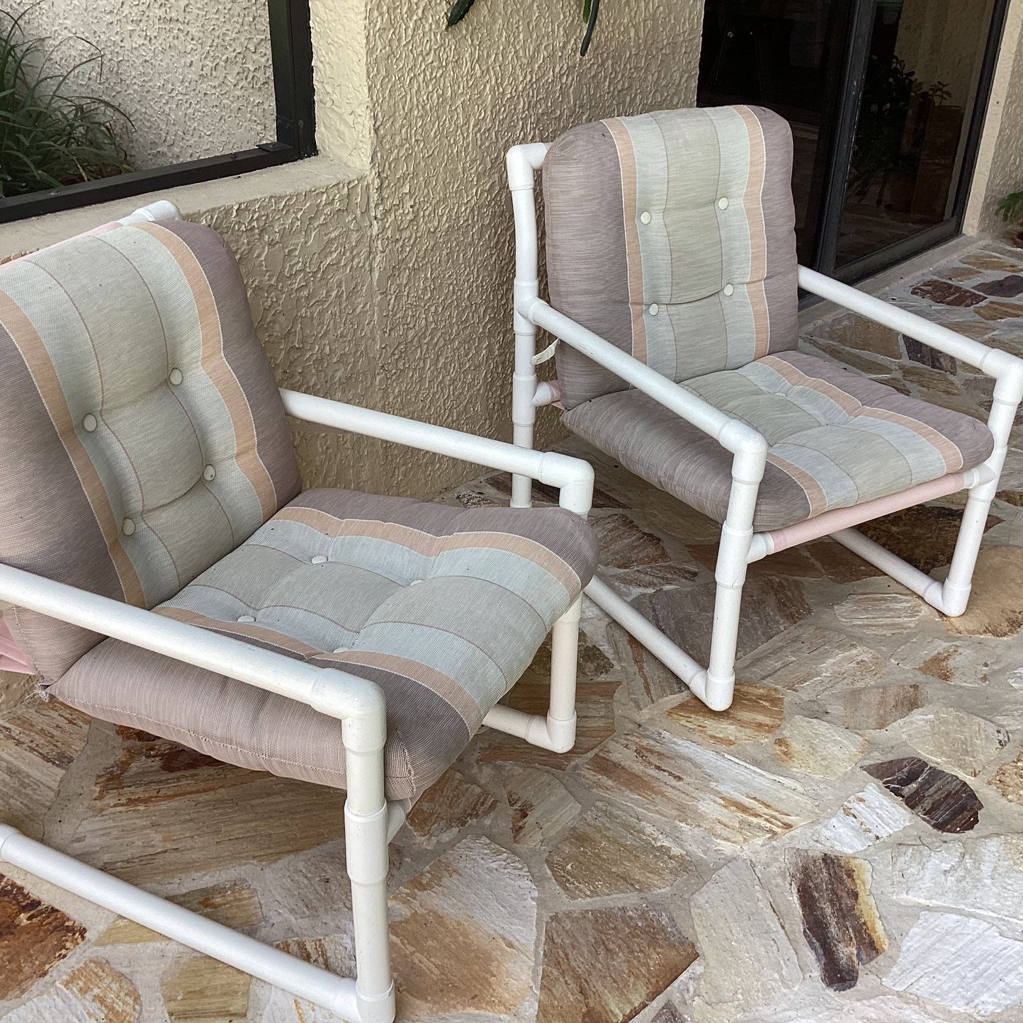 VINTAGE 1970 1980 PVC Pipe Double CHAIR LOVESEAT W/, 54 OFF