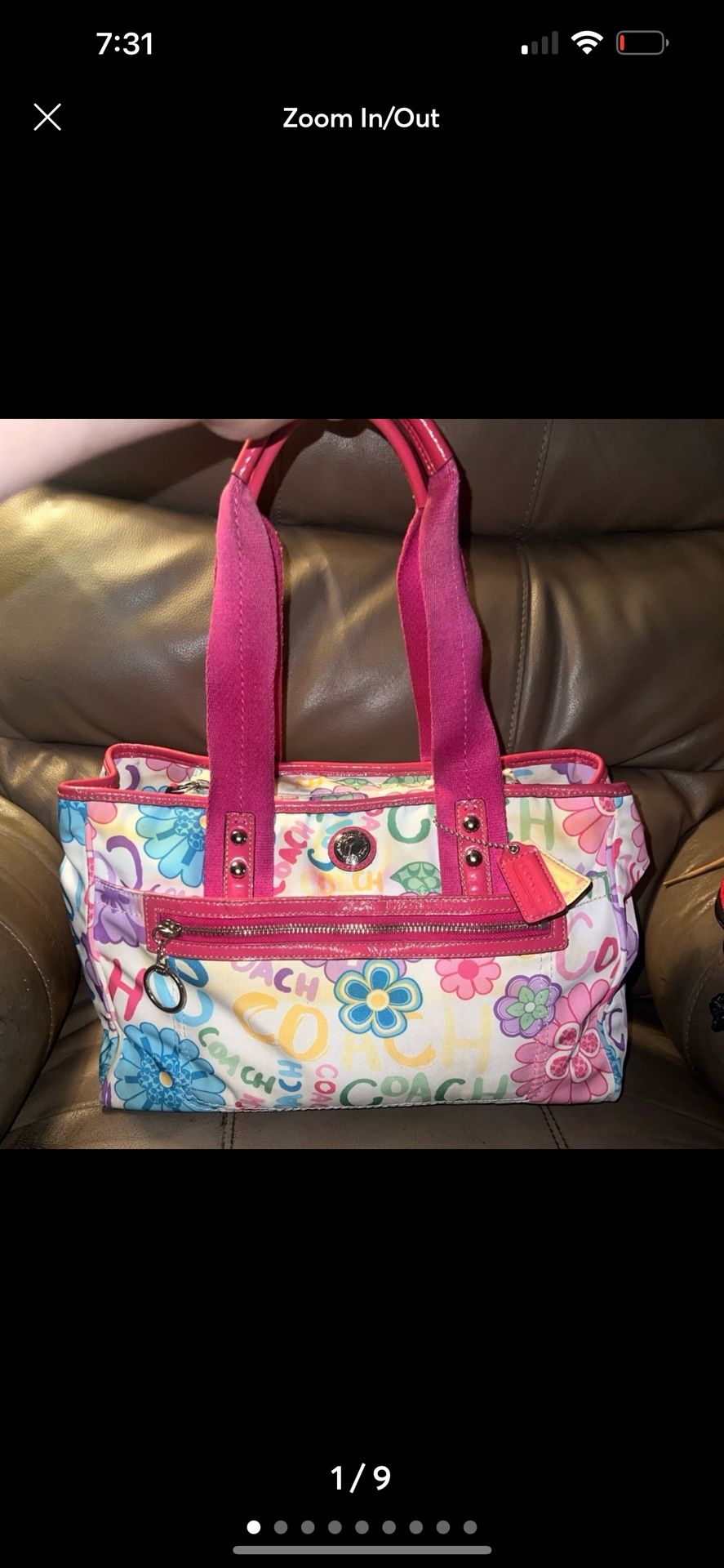 Coach Daisy Flower vintage Carryall Bag