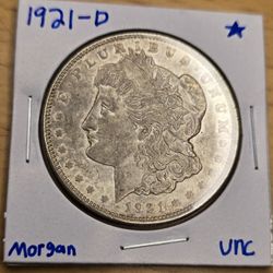 1921 D Morgan Silver Dollar