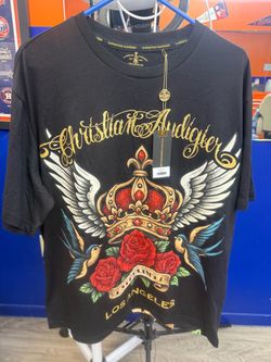 Christian Audigier Black Graphic T-Shirt & Von-Dutch