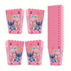 Stitch Popcorn Boxes 12 Pieces 