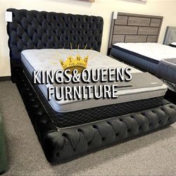 New Queen Bed Frame With Matress 