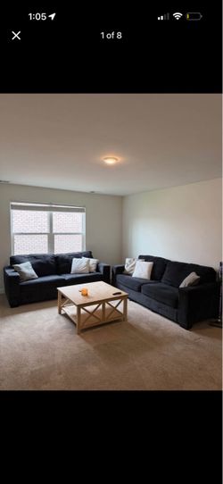 Dark navy blue couches