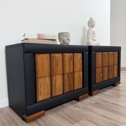 Beautiful Restored Nightstand Set By Bassett  28”L x 16”W x 23”H