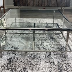 large glass coffee table 