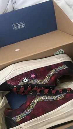 Vans x Liberty London burgundy trainers #vans