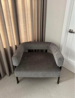 West Elm Vero Luxe Velvet Accent Chair, Blackened Brass, Modern Glam, Like New