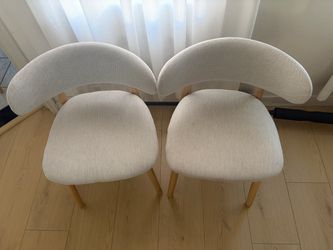 Set of 2 Ins-style Upholstered Dining Chairs
