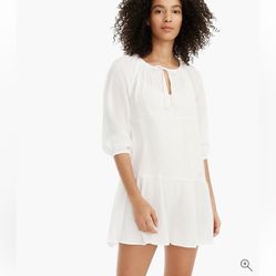 J. Crew Tiered beach tunic in crinkle cotton 
