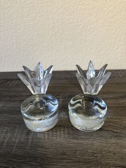 Glass Candle Stick Holders