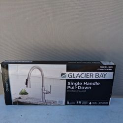 GLACIER BAY Single Handle Pull Down Kitchen Faucet 