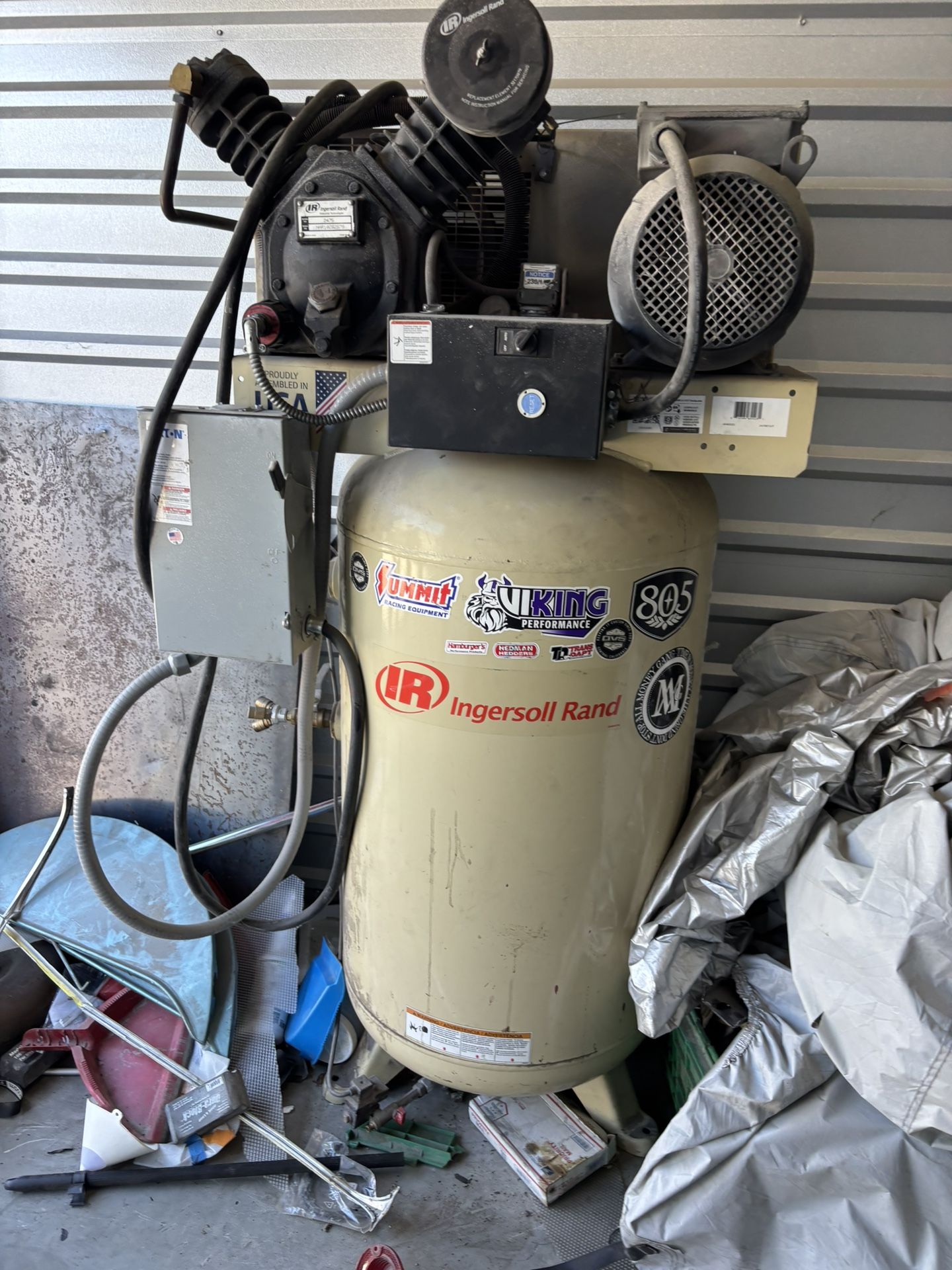 80 Gallon Air Compressor And Shop Fan Combo