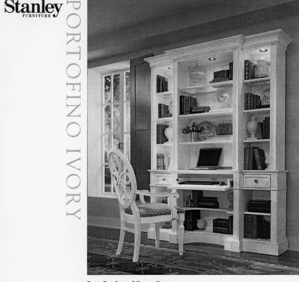 Stanley Furniture Portofino Collection Ivory Bookcase Library Center