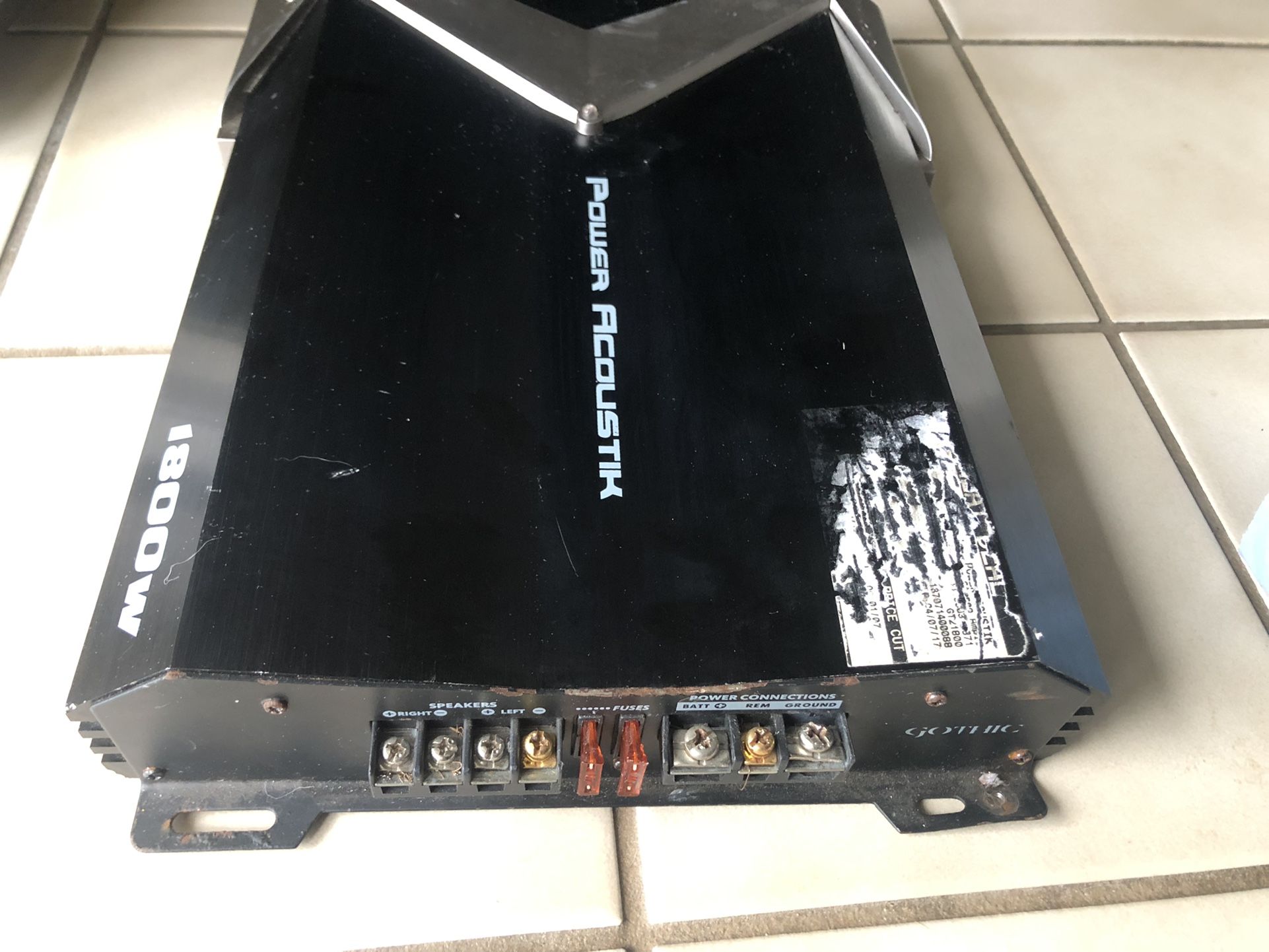 お*み様 POWER ACOUSTIK GOTHIC 1800W パワーアンプ Power Acoustik Gothic GT GT2-1800 Car Amplifier, 720 W RMS, 1800 W