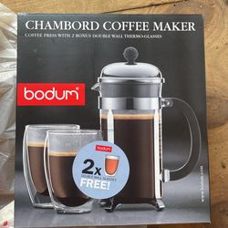 Bodum Coffee Maker With 2 Mugs