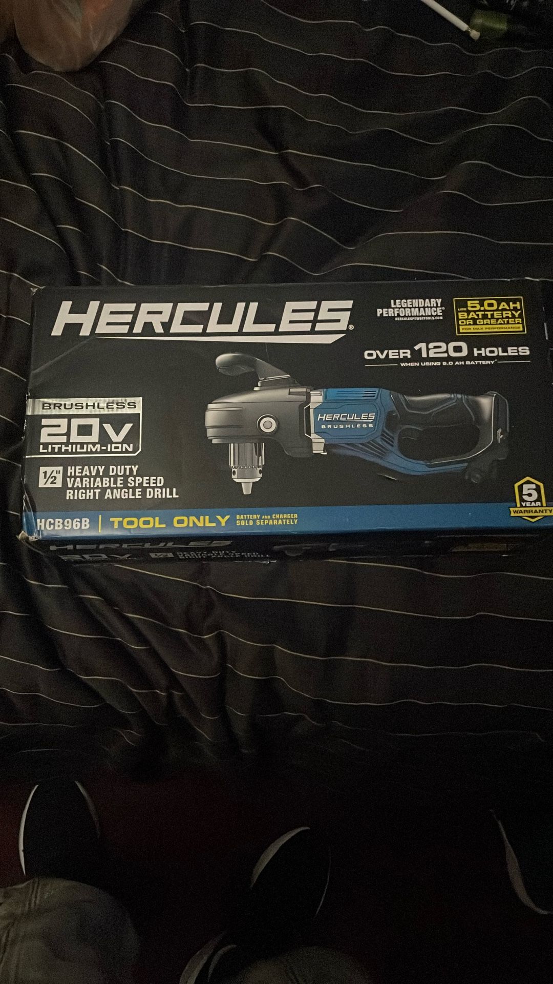 NEW NIB Hercules 20V Brushless 1/2" Right Angle Drill HCB96B Tool Only 59178