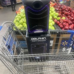 Dolphin party speaker Bluetooth. Used once open box  I want a bigger one lost recept to return