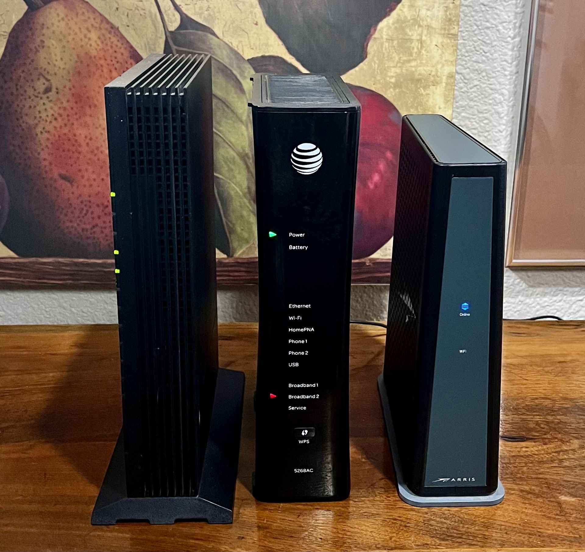 Calix GigaCenter 844E-1 Dual-Band Wi-Fi Router & Modem & AT&T U-verse Pace 5268ac Gateway, Modem & Wireless Router Combo & Arris Touchstone DG3450 ⬇️