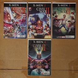 Marvel X-Men Civil War II 2 Comics # 1-4 Complete Series 2016 Bagged and Boarded