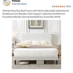 Full Size Velvet upholstered Bed