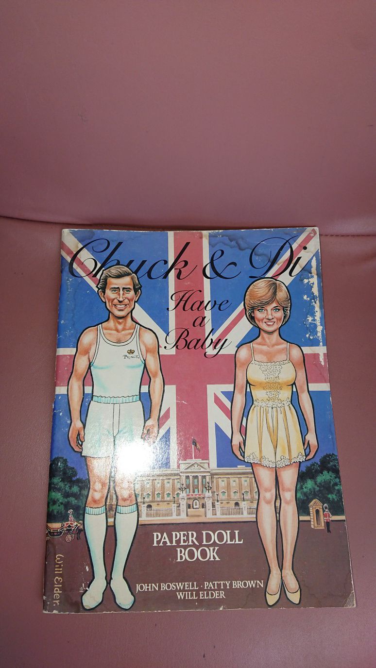 Prince Charles and Diana 1982 paper doll book