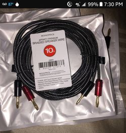 Affinity premium braided gold-plated speaker cable